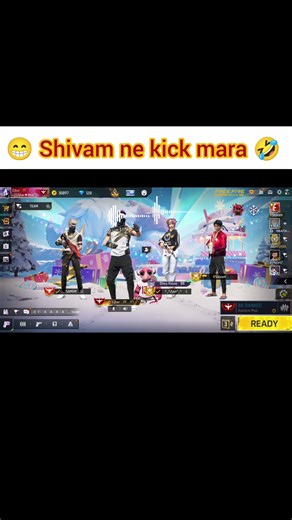 Shivam ne kick 🦶 mara 🤣😁 #ffshorts