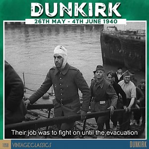 2.6K views · 62 reactions | History was made on this day as the DUNKIRK evacuation came to an end... Brought to the screen with a stellar British cast and a stunning new restoration at bit.ly/VC-Dunkirk | Vintage Classics | Facebook