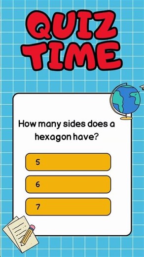 How Many Sides Does a HEXAGON Have? 🤔 #Hexagon #GeometryFacts #MathShorts