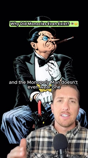 smartest.year.ever on Instagram: "MONOCLES WERE NEVER WHAT YOU THINK 👁️🧐 #monocle #FunFacts Why did people actually wear monocles — and why do we think we know who wore them? A surprising piece of fashion history… with one very famous false memory hiding in plain sight. Music thanks to Zapsplat. #historyfacts #weirdhistory #glassesfashion #didyouknowfacts #fashiontrend"