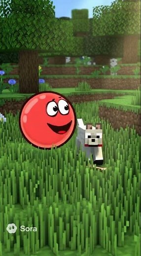 #redball4 finds #dog in #minecraft