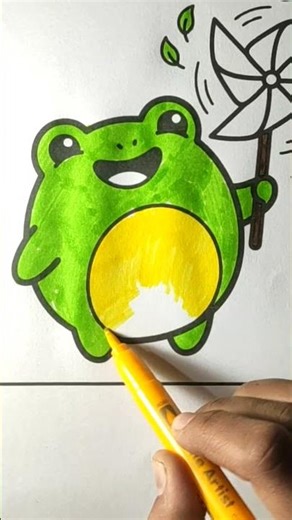 Catching the Breeze 🍃 Coloring a Windy Day with Cozy Frog