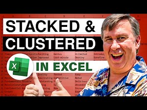 Excel - Updated! How To Create Stacked And Clustered Bar Chart Excel - Episode 2595