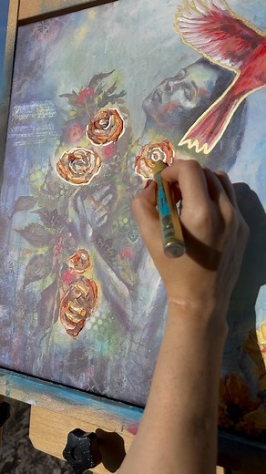 3.1K views · 67 reactions | “Secret Garden” Hand Embellished Giclee...