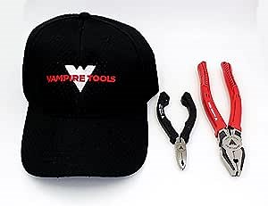 VamPLIERS 2 PC Set Specialty Screw Extraction Pliers, 5" Mini ESD Safe, PRO 8" Lineman's Screw Extraction Pliers, Vampire Tools Cap