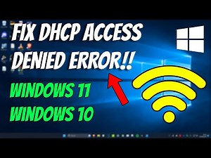 How To Fix DHCP Client Service Gives Access Denied Error in Windows