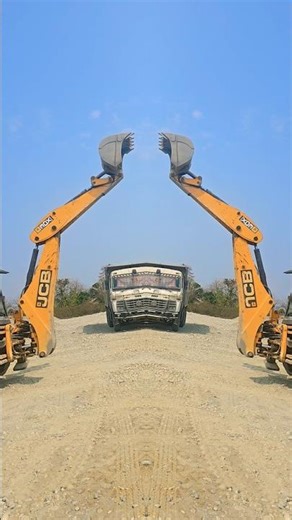 Jcb Dumper Stunt Videos 💯🚜 #jcb #automobile #dumper #tata #shorts #cat