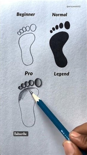 Feet Drawing Tutorial || #shorts #youtubeshorts #techsuroj #drawing