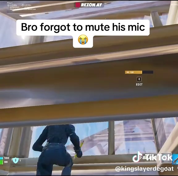 Bro Forgets to Mute Mic During Fortnite Gameplay