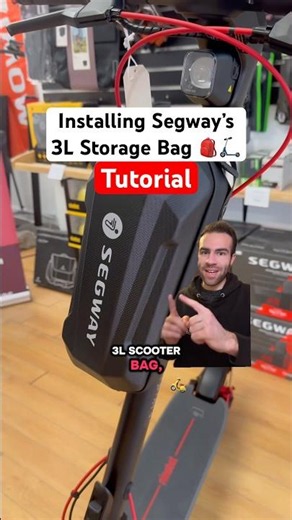 How to install Segway’s NEW 3L storage bag 🎒🛴 #segway #scooter #bag #tutorial