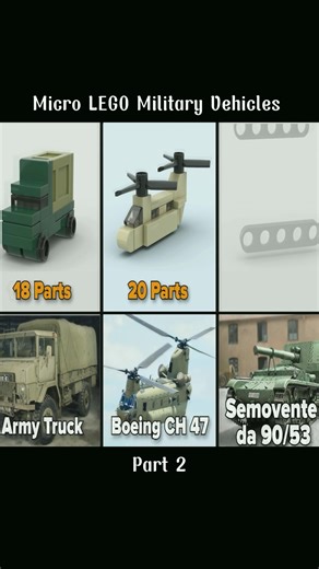Comparison of Micro LEGO Military Vehicles