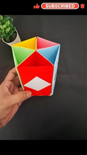 How to make paper pencil box | diy pencil box #art #papercraft #trending #shorts #youtubeshorts