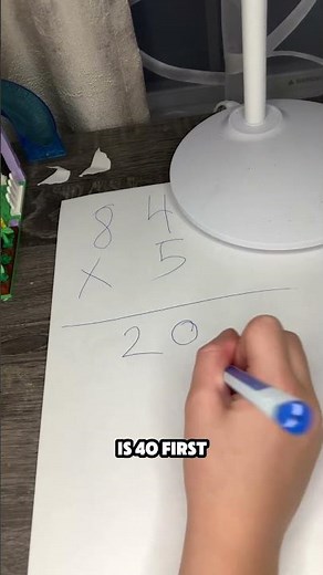 Learn Column Multiplication in 1 Minute! 84X5