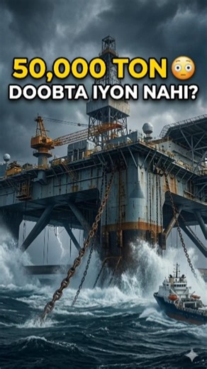 How a 50,000 Ton Platform Floats in the Ocean 😳🌊 #Offshore #offshoreboating