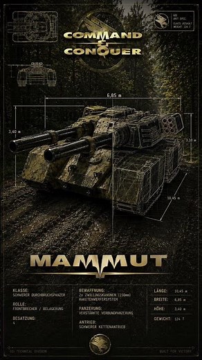 🦅 GDI MAMMUT-TANK – TECHNISCHES DATENBLATT | Command & Conquer #gaming #cclp