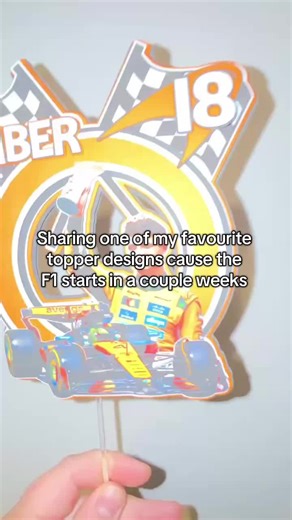 Lando Norris cake topper 🏎️🏁🟠 #F1 #landonorris #maclaren #caketoppers #CricutProjects