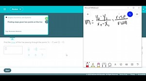 Finding slope given two points on the line