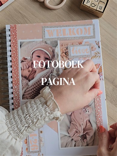 Fotoplakboek maken voor baby Loïs: ideeën & stap-voor-stap pagina