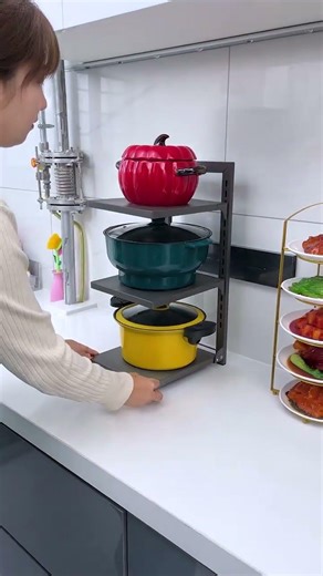 Space-Saving Pot Rack Organizer | Easy Kitchen Storage