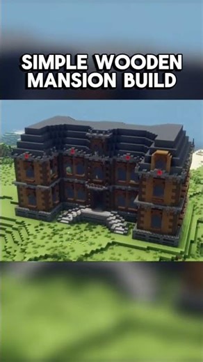 Build Montage - Wooden Mansion #minecraft #buildminecraft