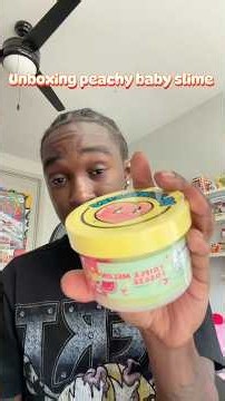 Unboxing my peachy baby slime for first time 😮 #slime #slimes #peachybbiesslime #unboxing