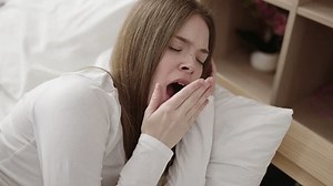 Young Blonde Woman Waking Yawning Bedroom Stock Footage Video (100% Royalty-free) 1100339353 | Shutterstock