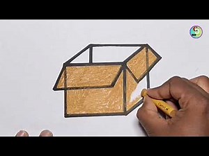 Box drawing easy for kids | How to draw a box | @Cutedrawings01