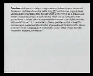 lecture 23 - Examples for Practice-Dispersion Modeling
