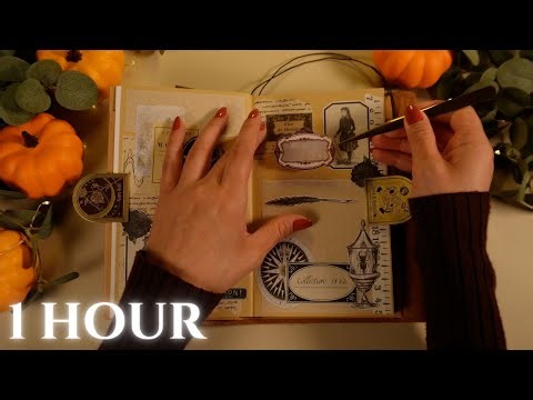 ASMR | 1 HOUR Relaxing & Cozy Halloween Aesthetic Journal Collages | No Mid Roll Ads