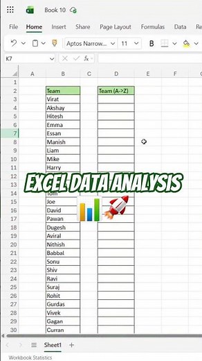 Excel data analysis 📊🚀 #exceltips #exceltricks #office #explore #exceltutorial #data #excel #yt #fb