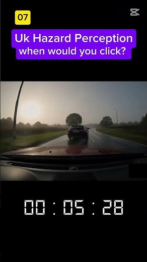 Uk hazard Perceptions Rain Practice Clip