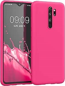 kwmobile Case Compatible with Xiaomi Redmi Note 8 Pro Case - Soft Slim Protective TPU Silicone Cover - Neon Pink