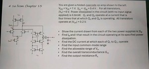 \# 1a from Chapter 13 You are given a folded-cascode op amp sh... | Filo
