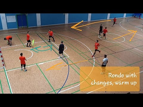 Futsal warm up drill | technical tactical exercise | Rondos with changes