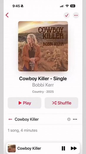 Woot woot. Cowboy Killer—It’s live people!!! Bobbi Kerr has her first single out in the wild. I’ve known Bobbi since she was 12 years old. So cool to be a part of her first release. I had fun writing this one with her and Randy Brown. Thank you to Steve Parrish, Bryan Kuban and Jon Leech for helping recording this bad boy. CHEERS BOBBI. Here’s to many streams and downloads. ❤️🎶👏 | Rhonda Jo Hitchcock-Mast