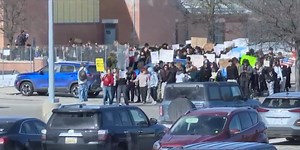 Okemos High School students walk out to protest anti-immigration enforcement