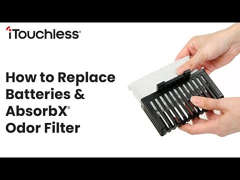 How to Replace Batteries and AbsorbX Odor Filter in an iTouchless Touchless Sensor Trash Can