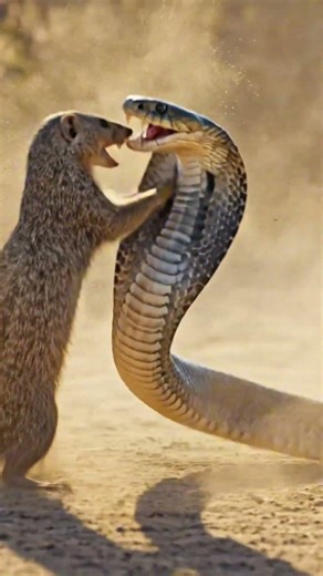 King Cobra vs Fearless Mongoose – The Tiny Predator That Even Cobras Fear 🐍⚡