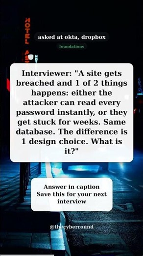 Hashing vs encryption for passwords | cybersecurity interview