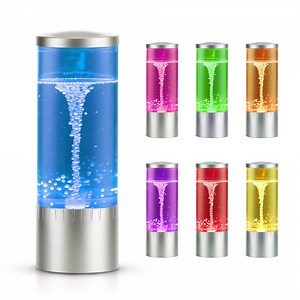 Brewish Tornado Lamp, 7 Color Changing LED Night Light, Novelty Gift Hurricane Lamp for Room, Office and Home Decor