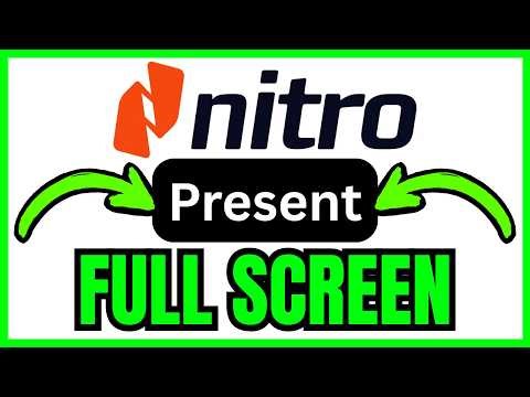 How To FULL SCREEN Nitro PDF (QUICK & EASY) 2026