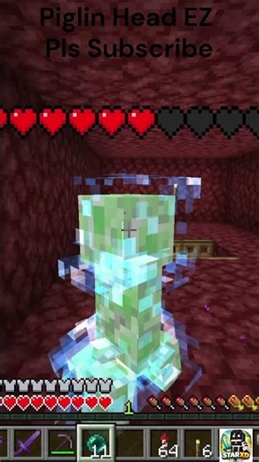 How to Get Piglin Head in Minecraft 😳 #shorts