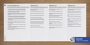 Common Spelling Errors Worksheet Pack