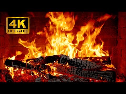 🔥 Cozy 4K UHD Fireplace | Burning Logs & Real Fire Sounds for Relax & Sleep