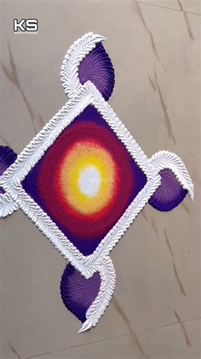 Learn Colors Rangoli 🔴🟠🟡🟢🔵🟣🟤⚫⚪ with colorful sand! Best Designs! #shorts #kskitchenlifestyle