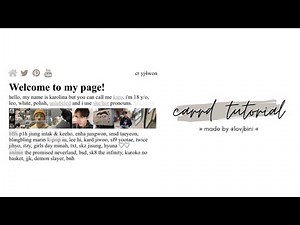 interactive & easy carrd tutorial — © yj4won