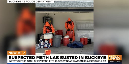 Suspected meth lab busted at Buckeye home