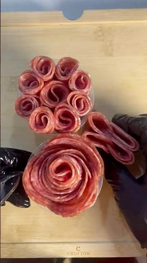How to Make A Salami Rose #charcuterie