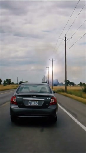 Dashcam Captures Transformer Explosion #dashcam