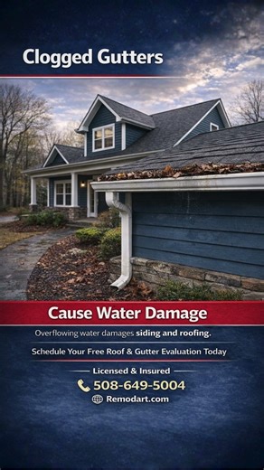 Clogged Gutters Cause Water Damage